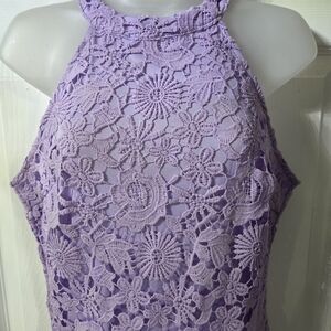 Lavender Lace Halter Top